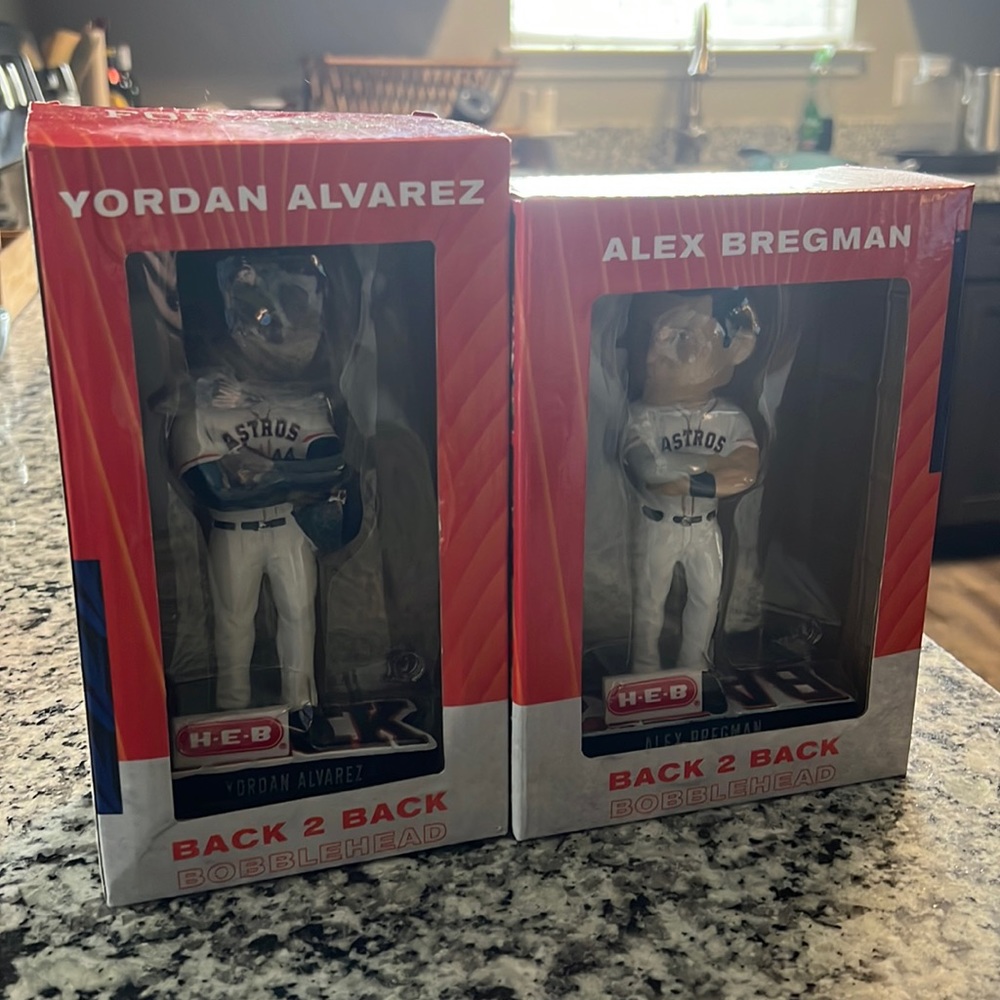 Yordan Alvarez and Alex Bregman Back 2 Back Bobblehead Set